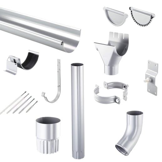 Titaanzink dakgoot voordeelpakket 9 m | Ø 125/90 mm #1