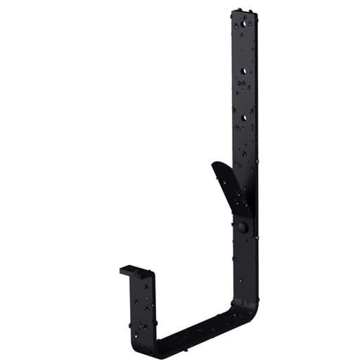 Universeel goot beugel | Veer / Neus | Staal | Ø 125 mm | 9005 - Gitzwart | Lengte = 21 cm #1