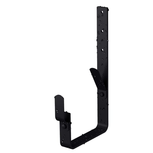 Universeel goot beugel | Veer / Veer | Staal | Ø 125 mm | 9005 - Gitzwart | Lengte = 21 cm #1