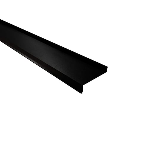 Vensterbank | 5 cm x 11,5 cm x 4 cm x 2,00 m | Staal 0,50 mm | 35 µm Mattpolyester | 33 - Zwart #1