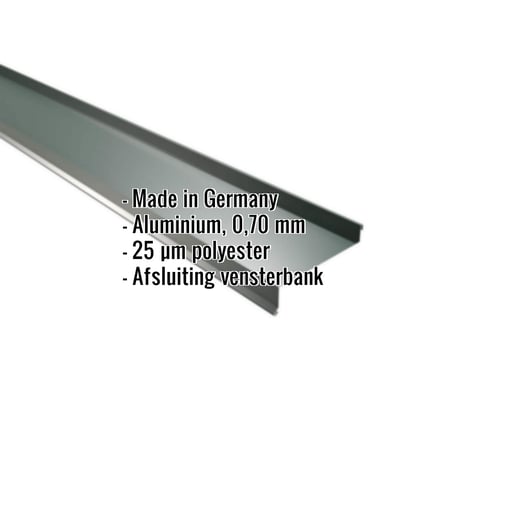Vensterbank | 5 cm x 11,5 cm x 4 cm x 2,00 m | Aluminium 0,70 mm | 25 µm Polyester | 6005 - Mosgroen #2