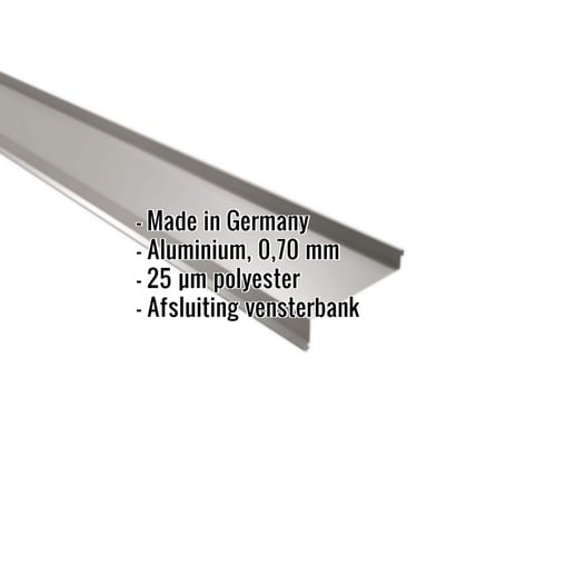 Vensterbank | 5 cm x 11,5 cm x 4 cm x 2,00 m | Aluminium 0,70 mm | 25 µm Polyester | 9007 - Grijs aluminiumkleurig #2