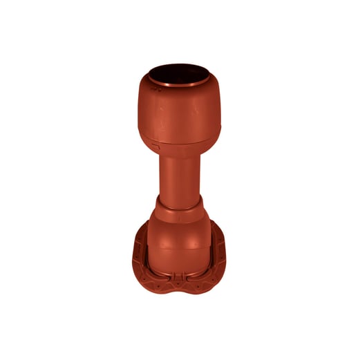 Ventilatiepijp met grondplaat | Voor dakpanprofiel | Rood #1