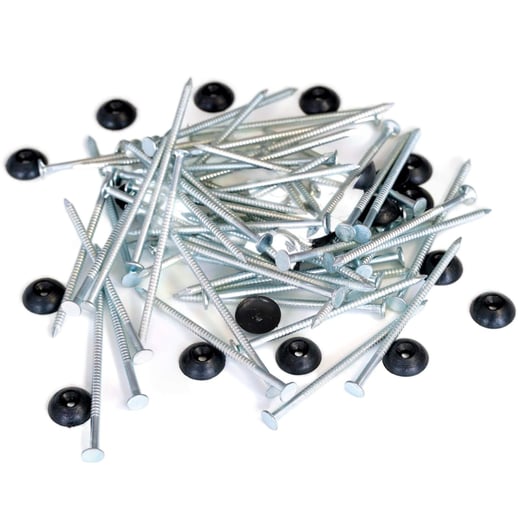 Verzinkte nagels | Voor montage profieltop op houten constructie | 2,8 x 70 mm | Zwart #3