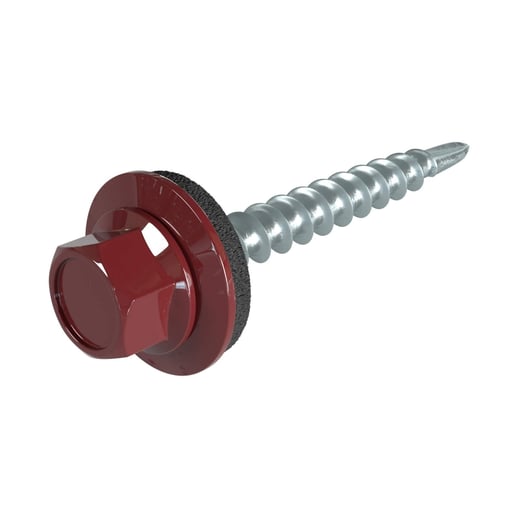 Verzinkte schroeven | Voor montage dal op houten constructie | 4,8 x 35 mm E14 | Oxide rood #1