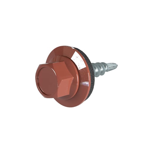 Verzinkte schroeven | Voor montage dal op stalen constructie | 4,8 x 19 mm E14 | Roodbruin #1