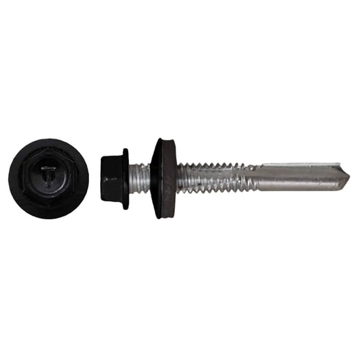 Verzinkte schroeven | Voor montage dal op stalen constructie | 5,5 x 32 mm D14 | Gitzwart #1