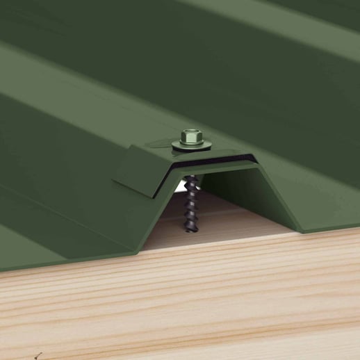 Verzinkte schroeven | Voor montage profieltop op houten constructie | 4,8 x 60 mm E14 | Chroomoxydegroen #2