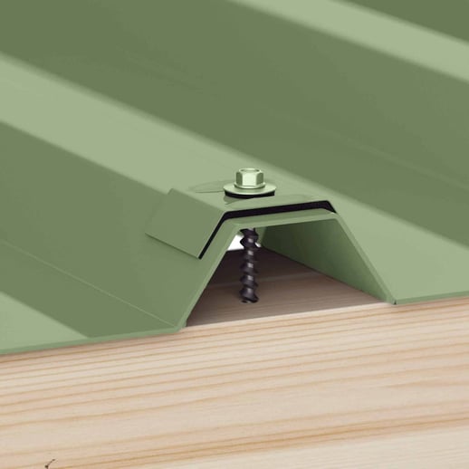 Verzinkte schroeven | Voor montage profieltop op houten constructie | 4,8 x 80 mm E14 | Resedagroen #2