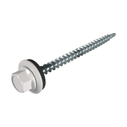 Verzinkte schroeven | Voor montage profieltop op houten constructie | 4,8 x 60 mm E14 | Lichtgrijs #1