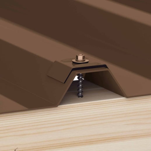 Verzinkte schroeven | Voor montage profieltop op houten constructie | 4,8 x 80 mm E14 | Sepiabruin #2