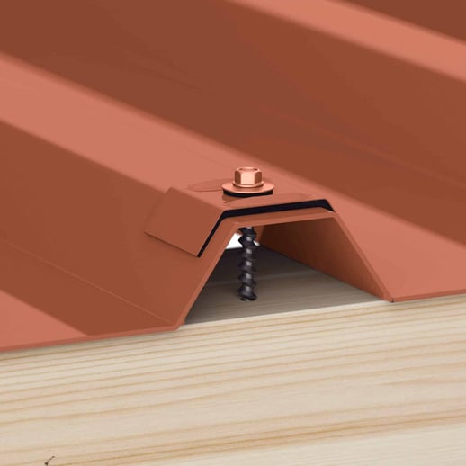 Verzinkte schroeven | Voor montage profieltop op houten constructie | 4,8 x 60 mm E14 | Koperbruin #2