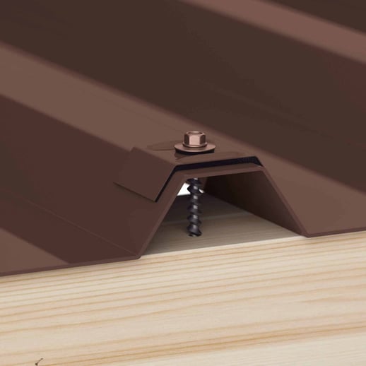 Verzinkte schroeven | Voor montage profieltop op houten constructie | 4,8 x 80 mm E14 | Chocoladebruin #2