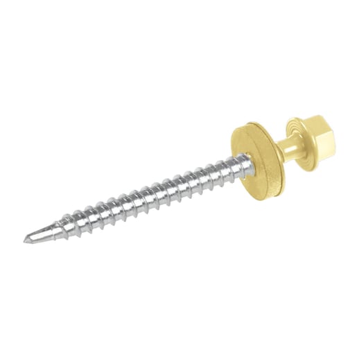 Verzinkte schroeven | Voor montage profieltop op houten constructie | 4,8 x 60 mm D14 | Licht ivoorkleurig #1