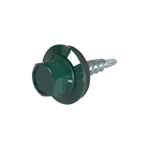 Verzinkte schroeven | Voor overlappingen en zetwerk | 4,8 x 20 mm E14 | Mosgroen #1