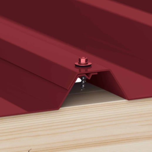 Verzinkte schroeven | Voor overlappingen en zetwerk | 4,8 x 20 mm D14 | Wijnrood #2