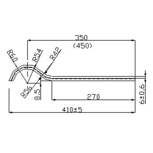 Vlakke scharniernok | Zwart #2
