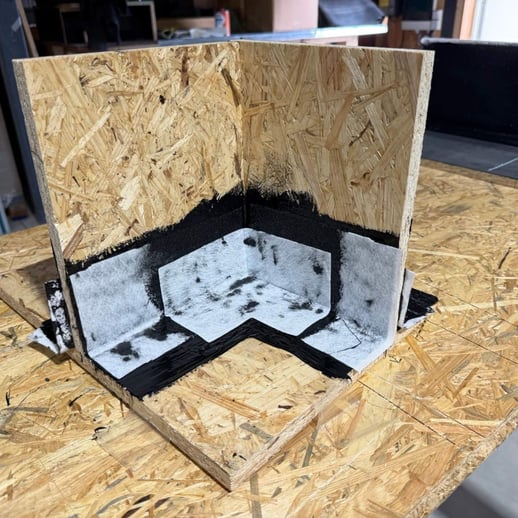 Vlies binnenhoek voor vloeibaar kunststof | Afmeting 10 x 10 x 6 cm #9