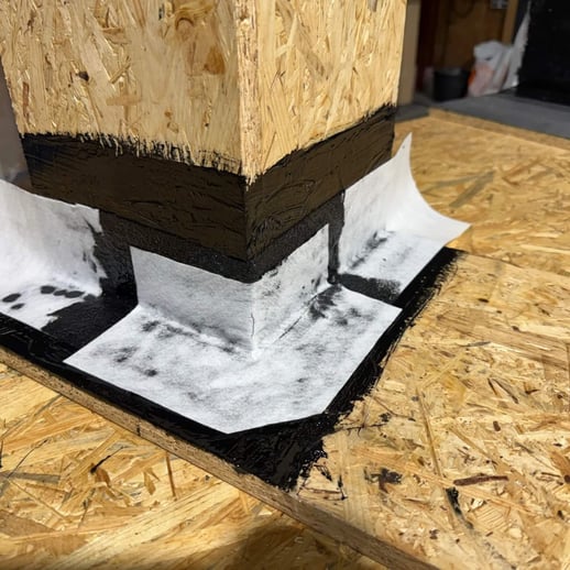 Vlies buitenhoek voor vloeibaar kunststof | Afmeting 11,50 x 11,50 x 6 cm #7