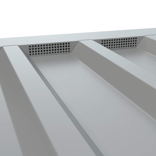 Vulstrook | Getand | Geperforeerd | Profiel 33/500TR | Voor op de plaat | 9006 - Zilver-Metallic #1