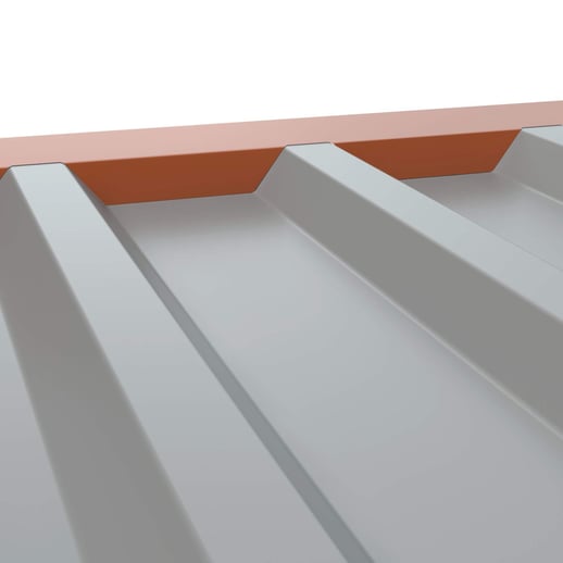 Vulstrook | Getand | Ongeperforeerd | Profiel 35/1035TR | Voor op de plaat | 8004 - Koperbruin #1