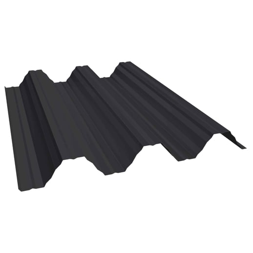Warmdakplaat T92P | Dak | Staal 0,50 mm | 50 µm PURMAT® | 033 - Zwart #1