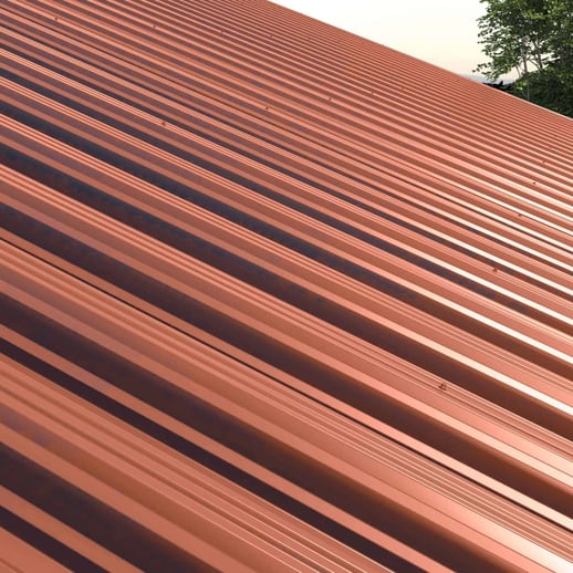 Warmdakplaat TP104 | Dak | Staal 0,65 mm | 25 µm Polyester | 8004 - Koperbruin #3
