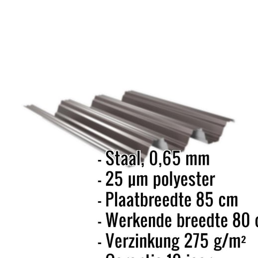 Warmdakplaat TP104 | Dak | Staal 0,65 mm | 25 µm Polyester | 8017 - Chocoladebruin #2