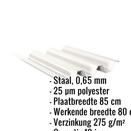 Warmdakplaat TP104 | Dak | Staal 0,65 mm | 25 µm Polyester | 9002 - Grijswit #2