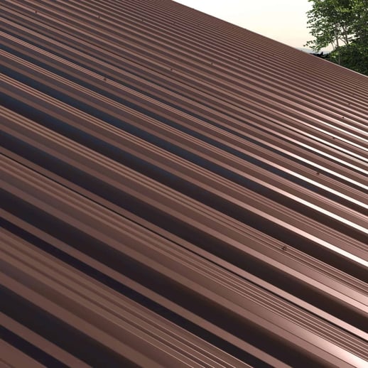 Warmdakplaat TP104 | Dak | Staal 0,75 mm | 25 µm Polyester | 8017 - Chocoladebruin #3