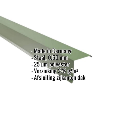 Windveer | 11,5 x 11,5 cm | Staal 0,50 mm | 25 µm Polyester | 6011 - Resedagroen #2