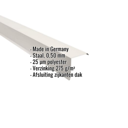 Windveer | 11,5 x 11,5 cm | Staal 0,50 mm | 25 µm Polyester | 9010 - Zuiverwit #2