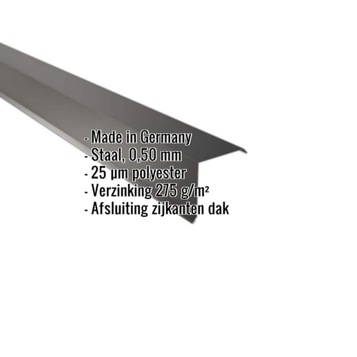 Windveer | 11,5 x 11,5 cm | Staal 0,50 mm | 25 µm Polyester | 9005 - Gitzwart #2