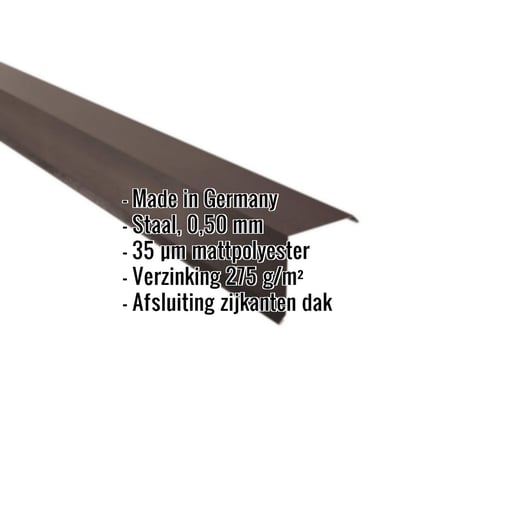 Windveer | 11,5 x 11,5 cm | Staal 0,50 mm | 35 µm Mattpolyester | 32 - Donkerbruin #2