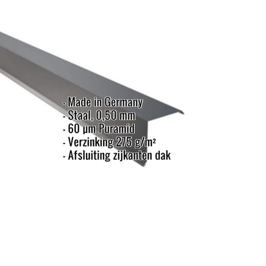 Windveer | 11,5 x 11,5 cm | Staal 0,50 mm | 60 µm Puramid | 7016 - Antracietgrijs #2