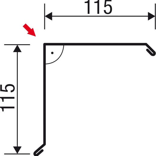 Windveer | 11,5 x 11,5 cm | Staal 0,75 mm | 60 µm Puramid | 9002 - Grijswit #4