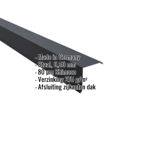 Windveer | 11,5 x 11,5 cm | Staal 0,50 mm | 80 µm Shimoco | 7016 - Antracietgrijs #2