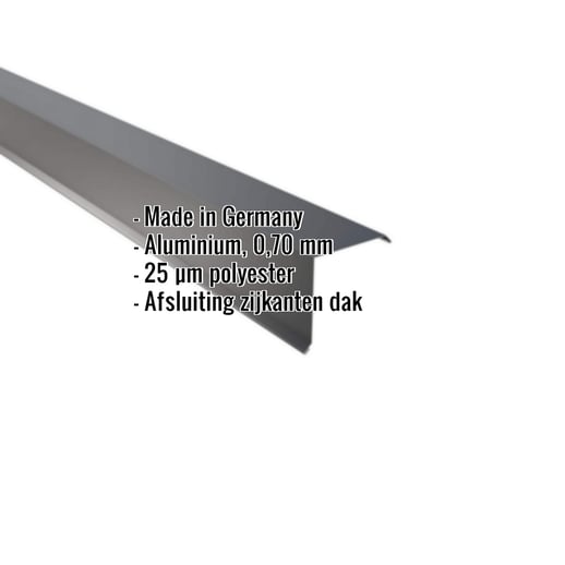 Windveer | 11,5 x 11,5 cm | Aluminium 0,70 mm | 25 µm Polyester | 7016 - Antracietgrijs #2