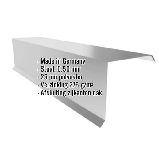 Windveer | 15 cm x 15 cm x 2,00 m | Staal 0,50 mm | 25 µm Polyester | 9006 - Zilver-Metallic #2