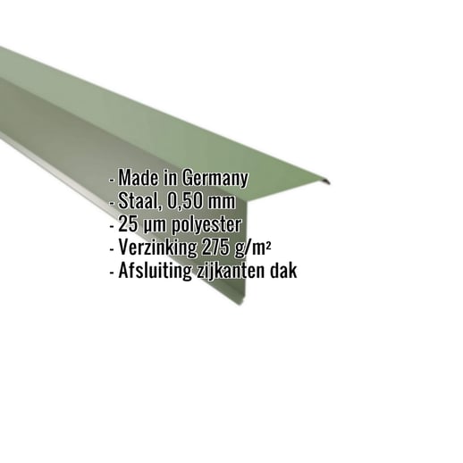 Windveer | 15 x 15 cm | Staal 0,50 mm | 25 µm Polyester | 6011 - Resedagroen #2
