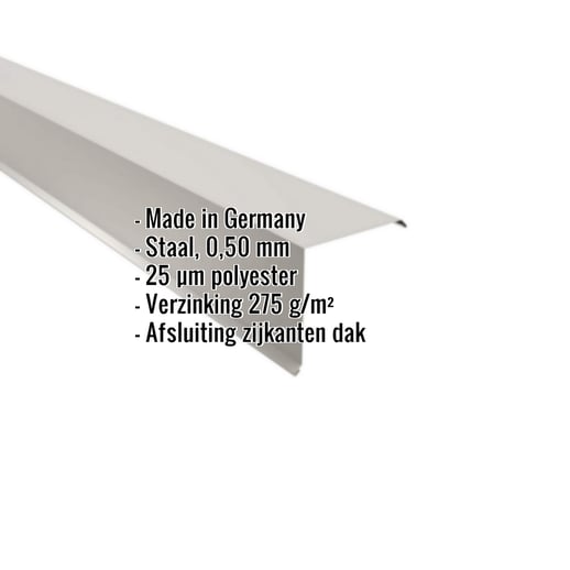 Windveer | 15 x 15 cm | Staal 0,50 mm | 25 µm Polyester | 7035 - Lichtgrijs #2