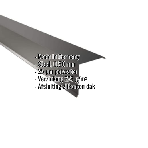 Windveer | 15 x 15 cm | Staal 0,50 mm | 25 µm Polyester | 9005 - Gitzwart #2