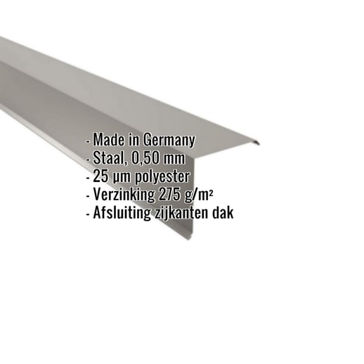 Windveer | 15 x 15 cm | Staal 0,50 mm | 25 µm Polyester | 9007 - Grijs aluminiumkleurig #2