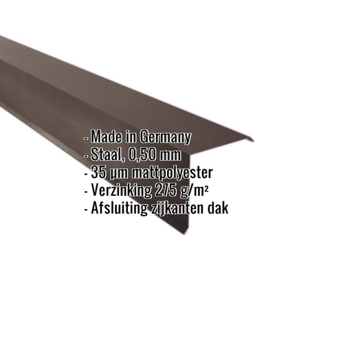 Windveer | 15 x 15 cm | Staal 0,50 mm | 35 µm Mattpolyester | 32 - Donkerbruin #2