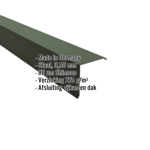 Windveer | 15 x 15 cm | Staal 0,50 mm | 80 µm Shimoco | 6020 - Chroomoxydegroen #2