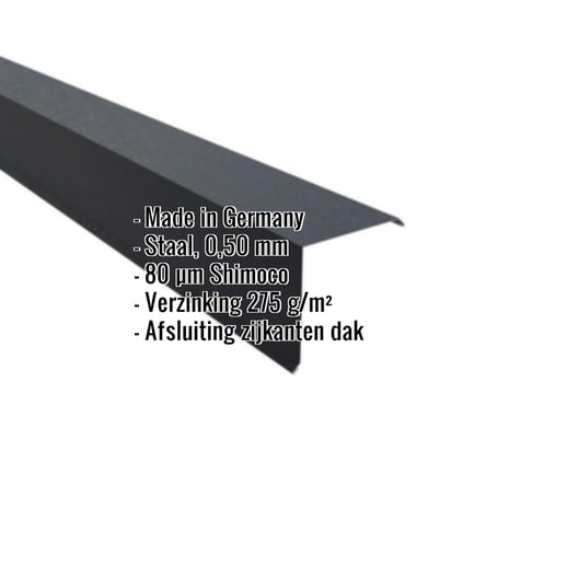 Windveer | 15 x 15 cm | Staal 0,50 mm | 80 µm Shimoco | 7016 - Antracietgrijs #2