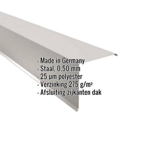 Windveer | 20 x 20 cm | Staal 0,50 mm | 25 µm Polyester | 7035 - Lichtgrijs #2