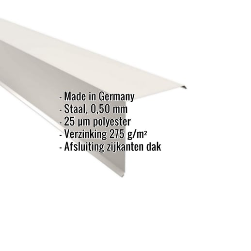 Windveer | 20 x 20 cm | Staal 0,50 mm | 25 µm Polyester | 9010 - Zuiverwit #2