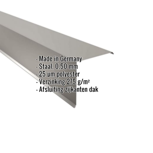 Windveer | 20 x 20 cm | Staal 0,50 mm | 25 µm Polyester | 9007 - Grijs aluminiumkleurig #2