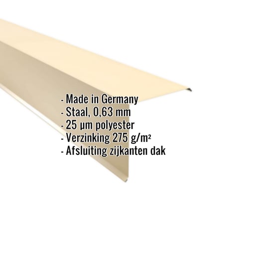 Windveer | 20 x 20 cm | Staal 0,63 mm | 25 µm Polyester | 1015 - Licht ivoorkleurig #2